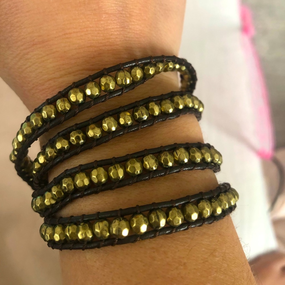 Leather wrap bracelet